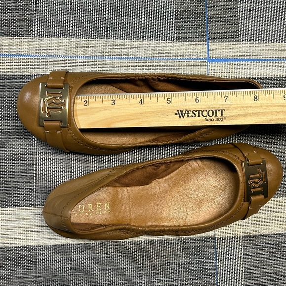 Lauren Ralph Lauren Women’s Betty Flats Round Toe Leather Size 6B 11424 G14 BRN - Picture 14 of 16